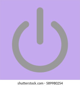 Ilustración vectorial del icono del símbolo del vector de potencia en púrpura.
