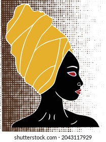 Vector illustration of powerful black female