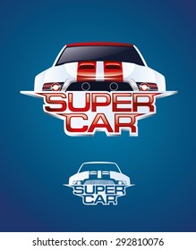 Vector Illustration Powerful Super Sports Car Graphics For Logo Design Of Car Interior Or Fast Racing At High Speed