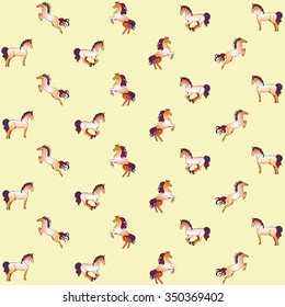 Vector illustration - prancing horse.
