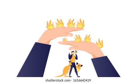 Vector illustration, Pray for Australia, Save Australia concept. flat design elements. save koalas and kangaroos. Can be used for, landing pages, templates, UI, web.