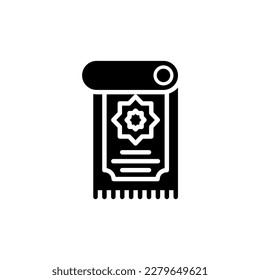Vektorgrafik des Gebet-Matte-Ikone mit Glyph-Stil. geeignet für jeden Zweck.