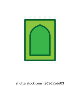 Vector illustration of an Prayer mat icon on a white background