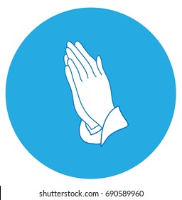 vector illustration of praying hands 