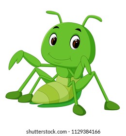 Vector Illustration Praying Mantis Cartoon Stock Vector (Royalty Free ...