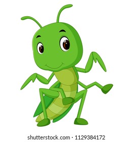 Vector Illustration Praying Mantis Cartoon Stock Vector (Royalty Free ...