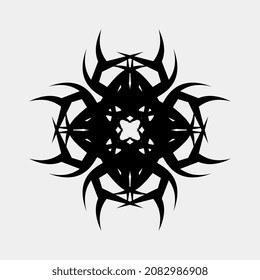 vector illustration of precise floral motifs cloth screen printing can also be used for tattoos for men and women