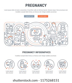 Vector illustration of the pregnancy. 