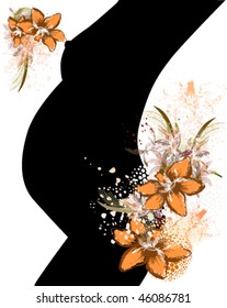 vector illustration of pregnancy