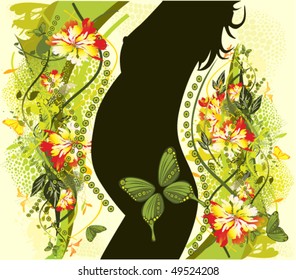 vector illustration of pregnancy