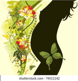 vector illustration of  pregnancy