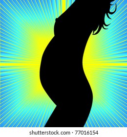 vector illustration of pregnancy