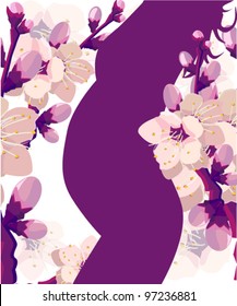 vector illustration of  pregnancy