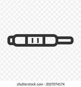 Vector illustration of pregnancy test icon in dark color and transparent background(png).