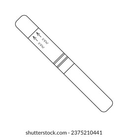Vector illustration of a pregnancy test. Isolated on white background