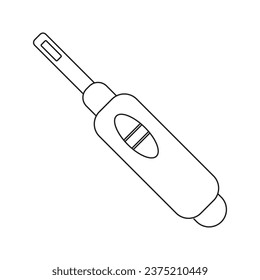 Ilustración vectorial de una prueba de embarazo. Aislado sobre fondo blanco