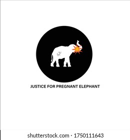 vector illustration of pregnant elephant  and baby elephant,eps