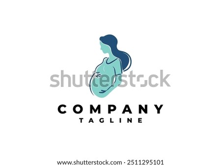 Vector illustration of Pregnant Logo Design