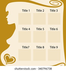 Vector illustration of Pregnant woman's silhouette