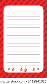 Vector illustration Pre-made stationary template for notes editable template