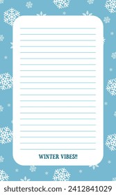 Vector illustration Pre-made stationary template for notes editable template