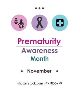 vector illustration for  Prematurity Awareness Month in november
