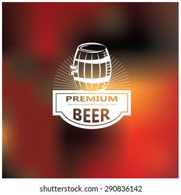 Vector illustration of a premium beer background