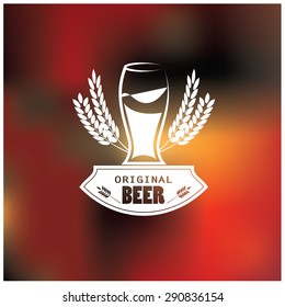Vector illustration of a premium beer background