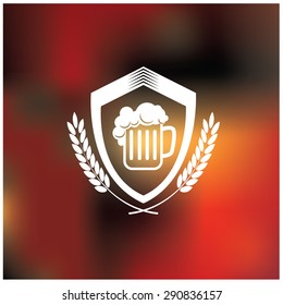 Vector illustration of a premium beer background