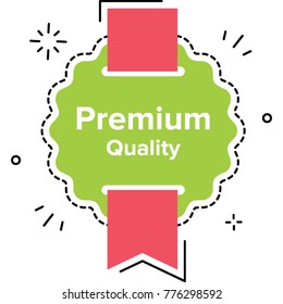Vector illustration of premium quality creative sales label 