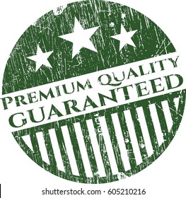 Vector illustration of Premium Quality Guaranteed rubber stamp
