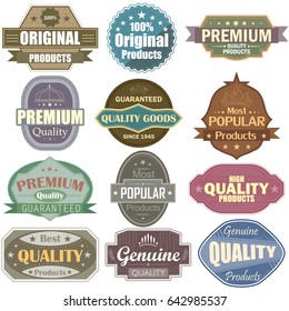 vector illustration of Premium Quality label tag sticker for Advertisement