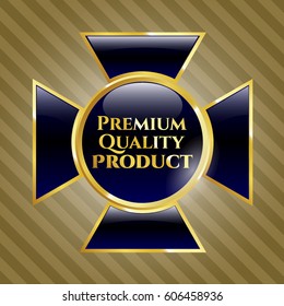Vektorgrafik des goldenen Goldes von Premium Quality Product