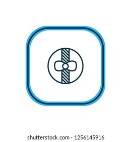 Vector illustration of present icon line. Beautiful banquet element also can be used as gift icon element.