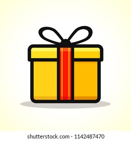 Vector illustration of present on white background