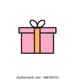 Vector illustration of present on white background