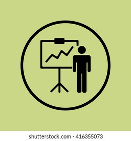 Vector illustration of  presentation con. Premium quality web icon.
