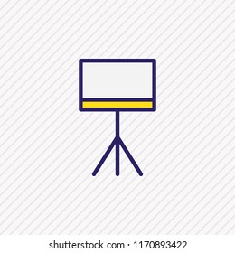 Vector illustration of presentation icon colored line. Beautiful trade element also can be used as board stand icon element.