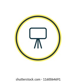 Vector illustration of presentation icon line. Beautiful workplace element also can be used as board stand icon element.