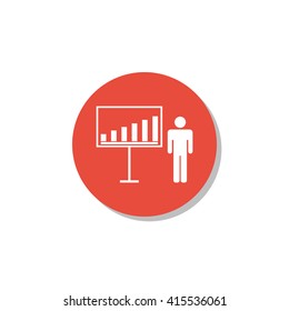 Vector illustration of presentation icon. Premium quality web icon