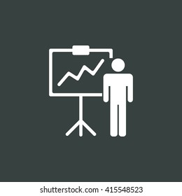 Vector illustration of presentation icon. Premium quality web icon