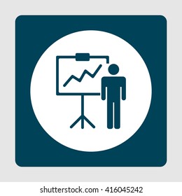 Vector illustration of presentation icon. Premium quality web icon.