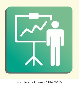 Vector illustration of presentation icon. Premium quality web icon.
