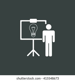 Vector illustration of presentation idea icon. Premium quality web icon