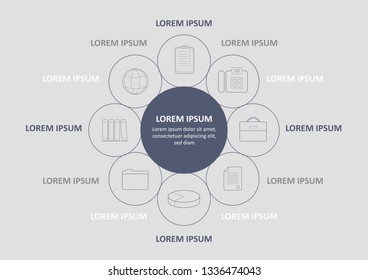 Vector illustration for presentation, statistics report, website banner