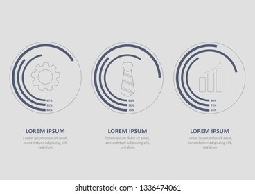 Vector illustration for presentation, statistics report, website banner