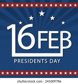Vector illustration of Presidents day background.