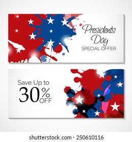 Vector illustration for Presidents Day Header.