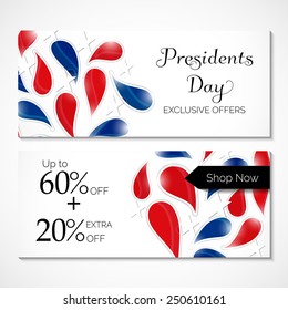 Vector illustration for Presidents Day Header.