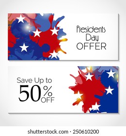 Vector illustration for Presidents Day Header.